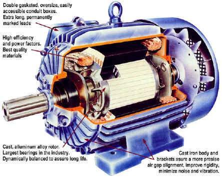 CUT SECTION AC / DC MOTORS